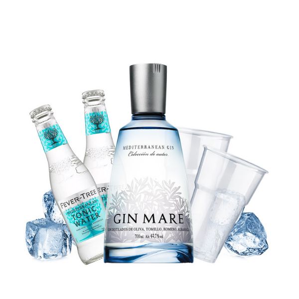 Gin Mare - Gin Tonic Kit - per 10 persone - con anche il ghiaccio