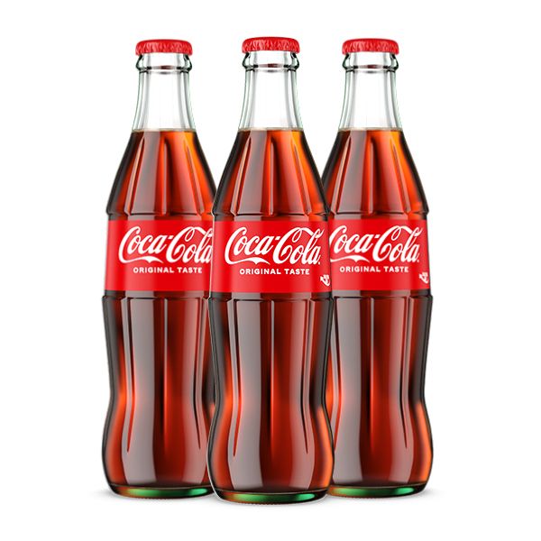 Coca-Cola Original Taste Vetro (33 cl) 3 pezzi