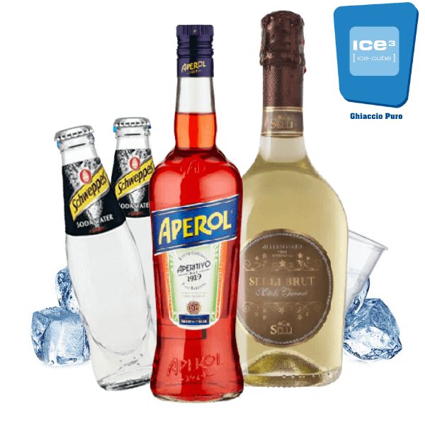 Aperol Spritz Cocktail Kit - per 10 persone - con anche il ghiaccio