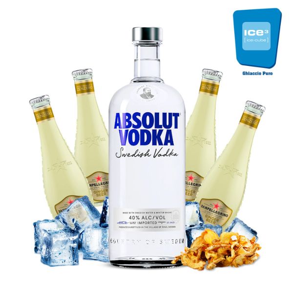 Absolut Vodka Mule Cocktail Kit con Zenzero - per 10 persone