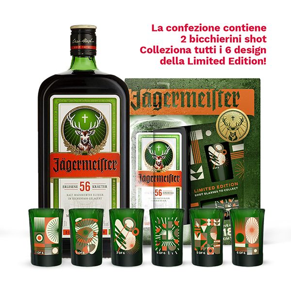 Amaro Jagermeister (70 cl) - Special Pack con due bicchieri shot